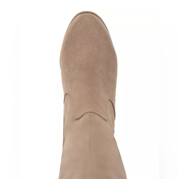 Macy’s Style & Co Extra Wide Calf Knee-High Dress Boots, Tan Faux Suede Size 11W - Picture 3 of 7